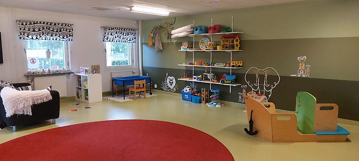 Interiör öppna förskolan Familjens Hus
