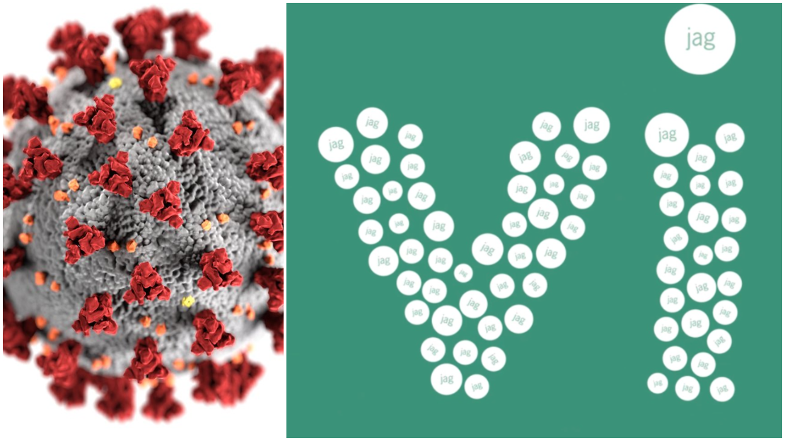 Håll avstånd och ta ansvar. Hitta inte på några ursäkter. Covid-19 virus. Läget är allvarligt. Testa dig vid symtom. Information om vaccination via 1177.se