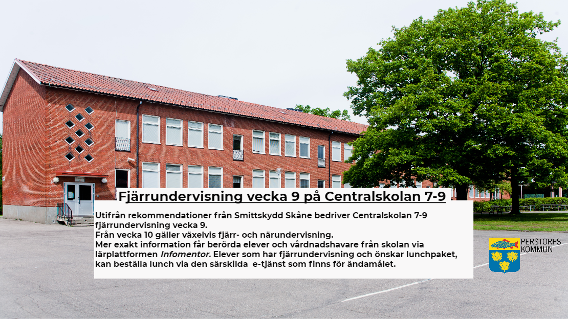 Centralskolan - Fjärrundervisning vecka 9