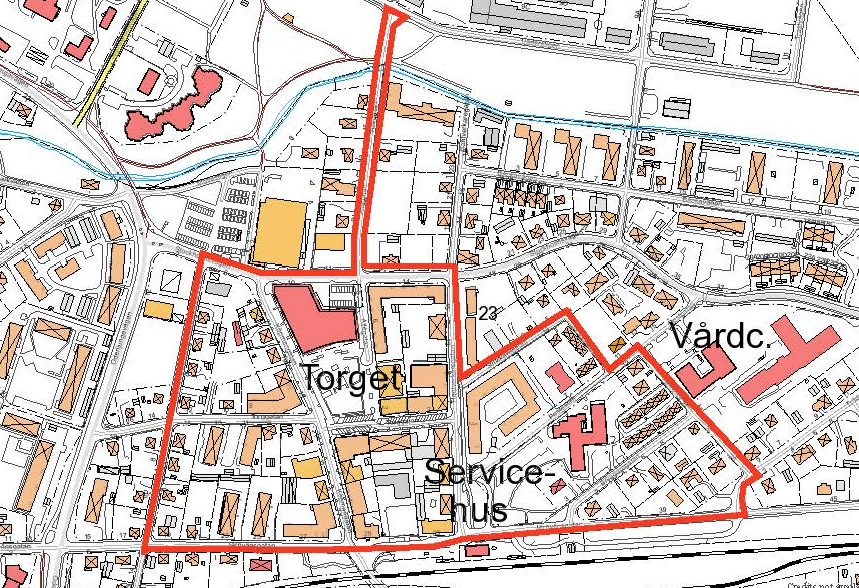 Kartskiss över var i Perstorp det kostar 700 kronor att felparkera.