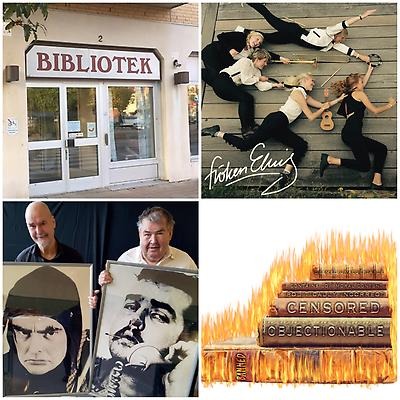 Bildcollage med tips på aktiviteter under Kulturvecka i Perstorp vecka 46. Teater, konsert och bokfrukost. Biljetter finns på Perstorps bibliotek.