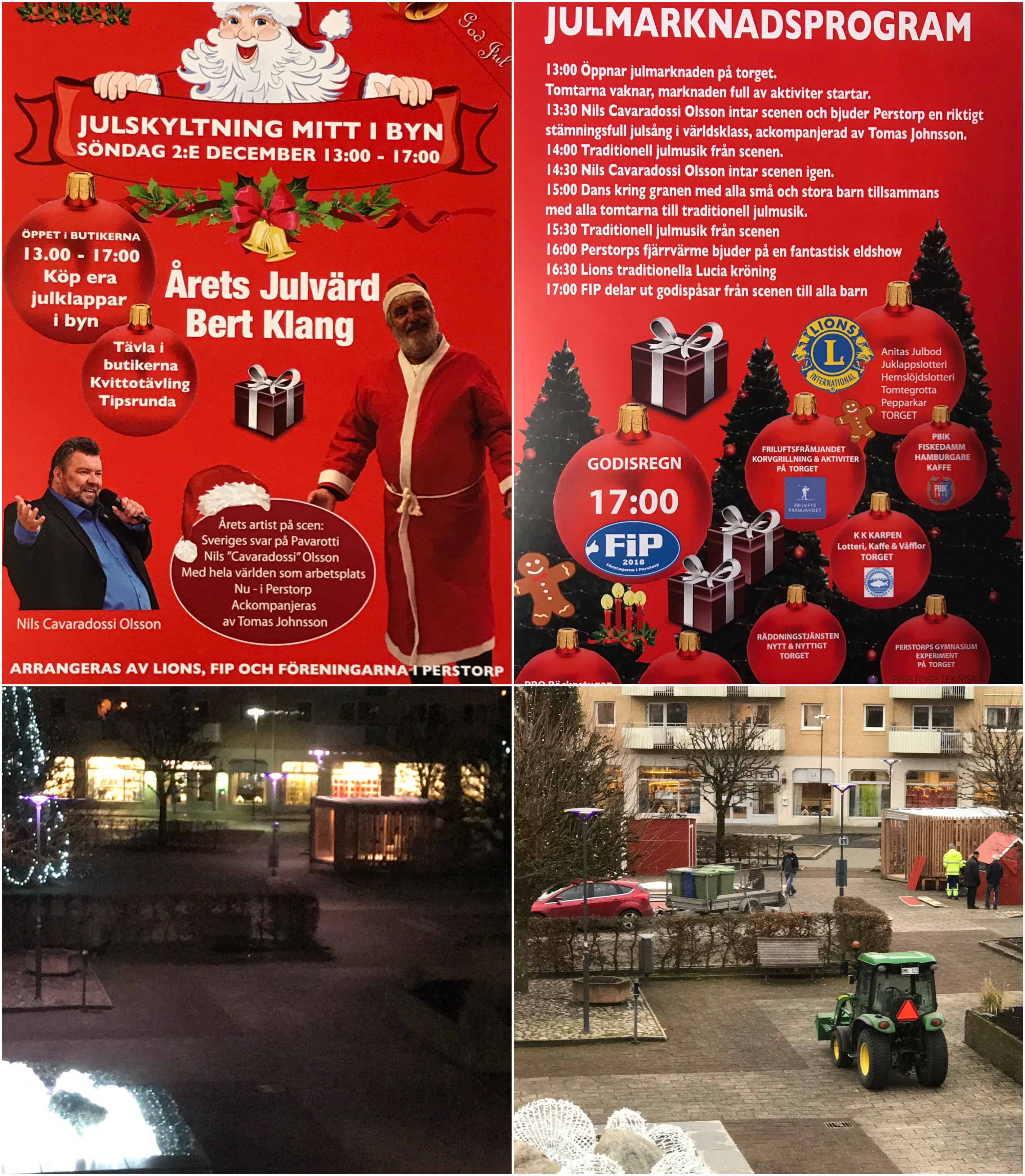 Julskyltning torget Perstorp 2 december 2018