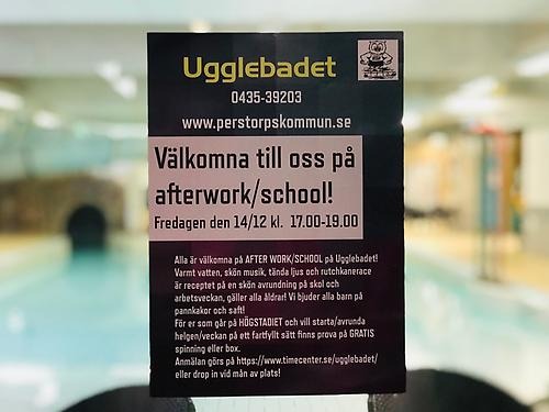 After school för skolelever på Ugglebadet 14 december 2018