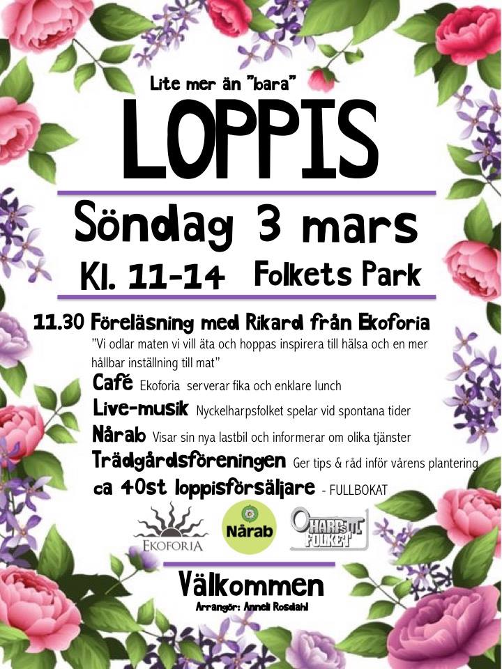 Loppis i Folkets Park 3 mars 2019