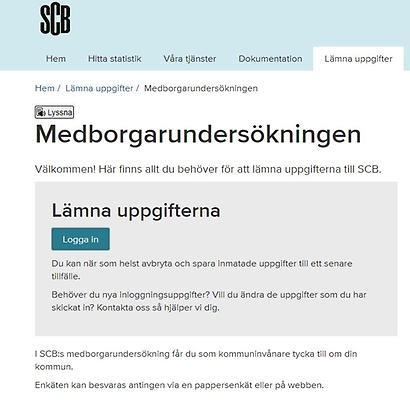 Länk till Medborgarundersökning