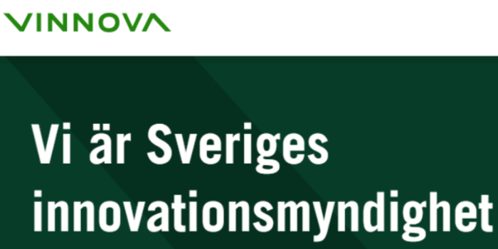 Skärmklipp från Vinnovas webbplats