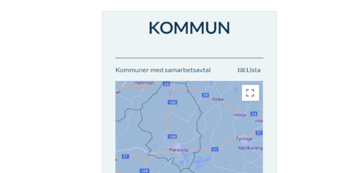 Skärmklipp webbplats Objektvision annonssamarbete