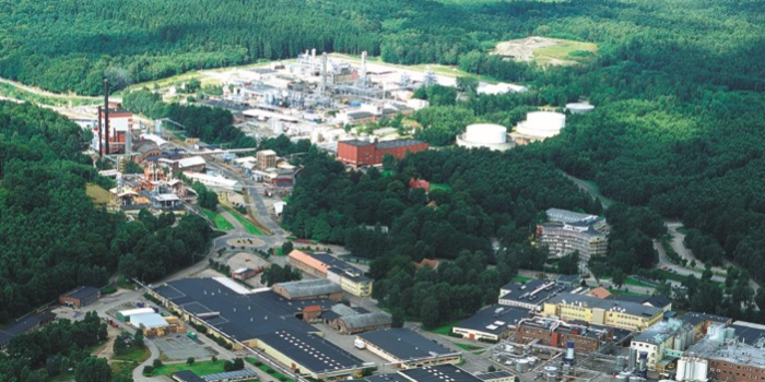 Vy över Perstorp Industripark