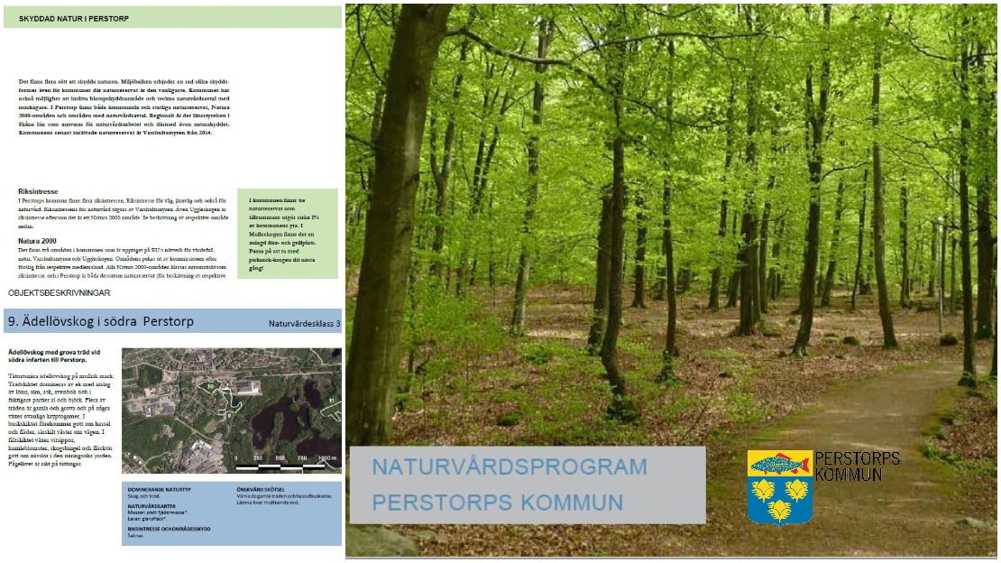 Bildcollage Naturvårdsprogram Perstorps kommun