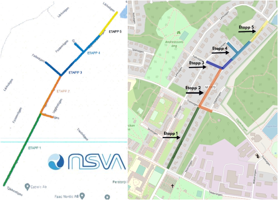 Bildcollage Kartbilder vattenprojekt NSVA