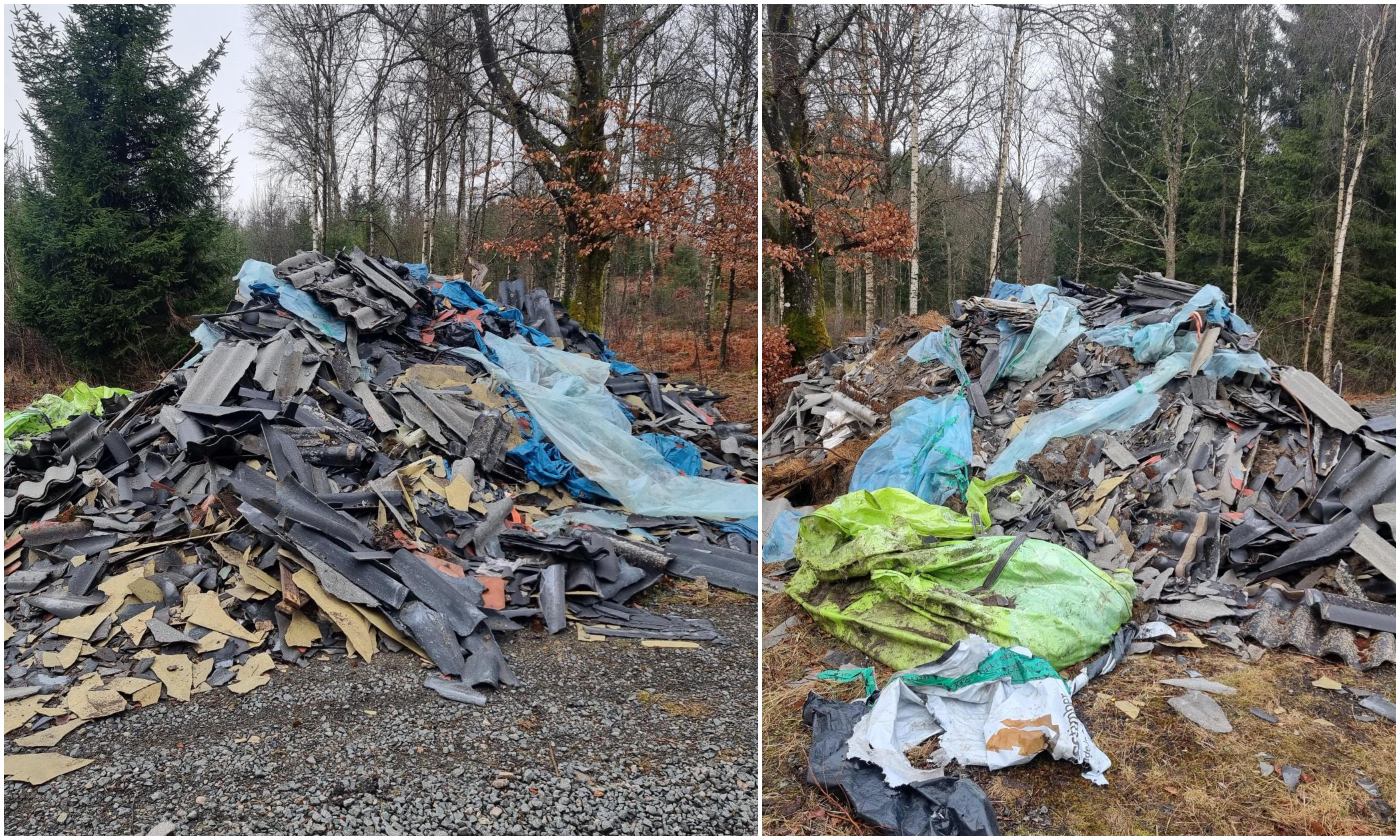 Skräp dumpat i naturen Heljalt
