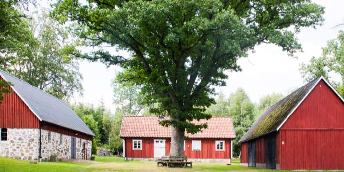 Exteriör Artur Lundkvists födelsehem i Hagstad