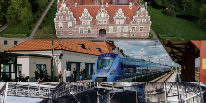 Skärmklipp med bildcollage från webbplats Filmproduktion i Nordvästra Skåne