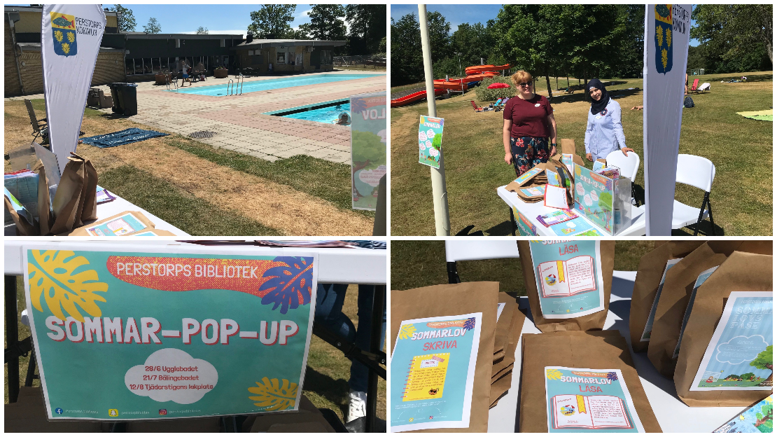 Bibliotekets första sommar pop-up. Ugglebadet