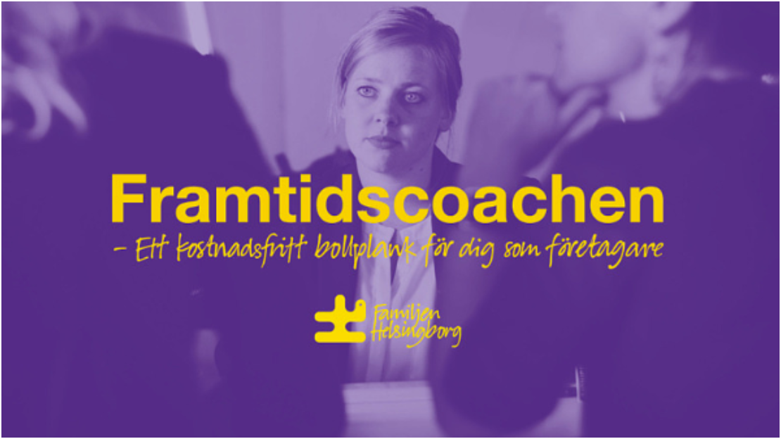 Vild med text Framtidscoachen ett kostnadsfritt bollplank för dig som företagare.