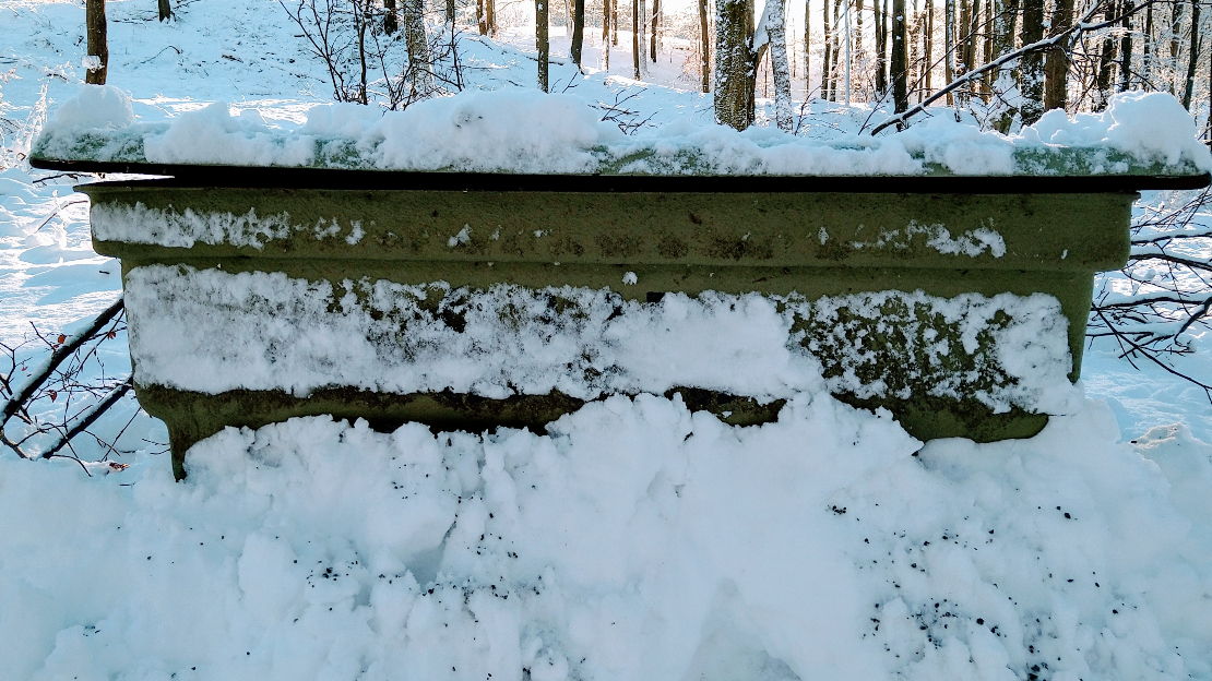 Sandlåda vinter. 