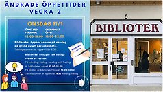 Öppettider vecka 2 på biblioteket Perstorp