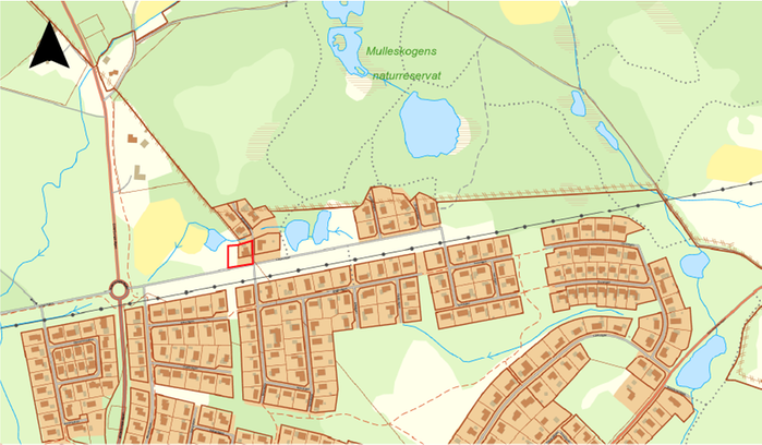 Karta som visar planområdet i förhållande till Perstorp tätort