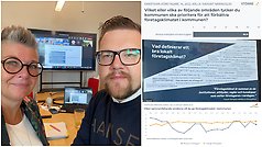 Bildcollage med näringslivschef och kommunstyrelsens ordförande apropå Svenskt Näringslivs ranking