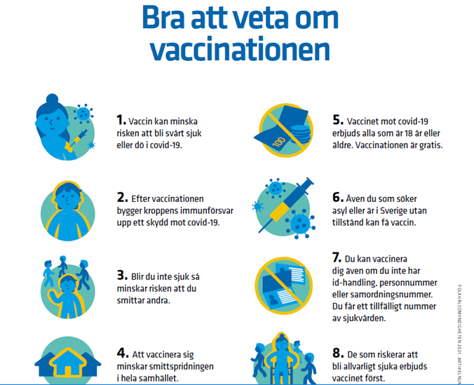 Information Bra att veta om vaccinationen
