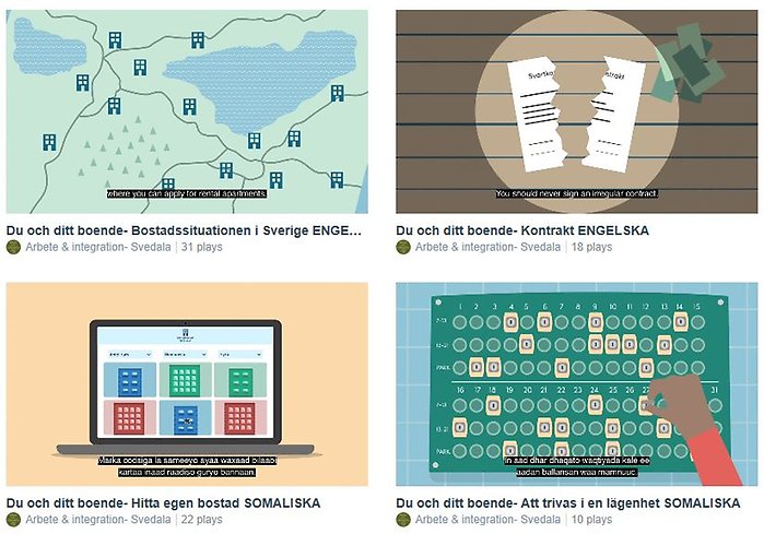 Informationsfilm avseende boendefrågor i Sverige