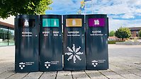 Soptunnor på torget i Perstorp