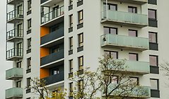 Exteriörbild - genre på lägenhetshus med balkonger.