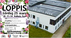 Bildcollage loppis Folkets Park 25 mars