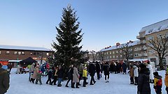 Julsöndag i Perstorps dans kring granen