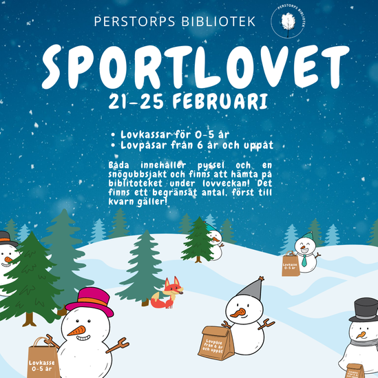 Information om sportlovsaktivitet på biblioteket 2022