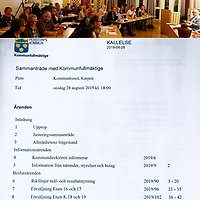 Inför kommunfullmäktige 28 augusti 2019