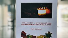 Kommunen och biblioteket stänger tidigare 1 november