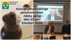 Fullmäktige sammanträder nästa gång 23 juni