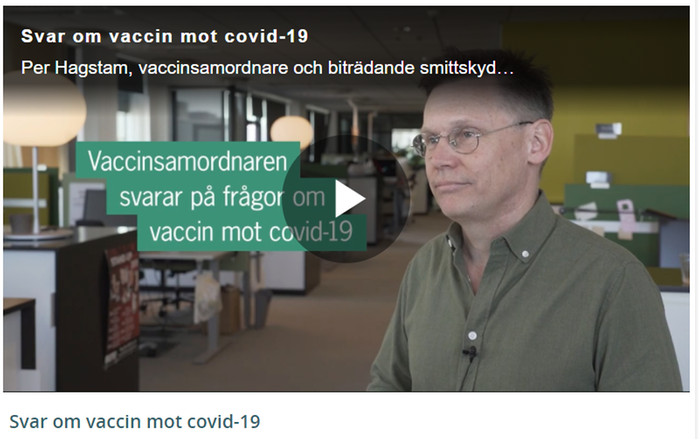 Vaccinsamordnare Per Hagstam svarar på frågor om vaccinering