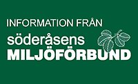 Grön bild med vit text där det står information från söderåsens miljöförbund. Det finns även en kvist med några löv. 