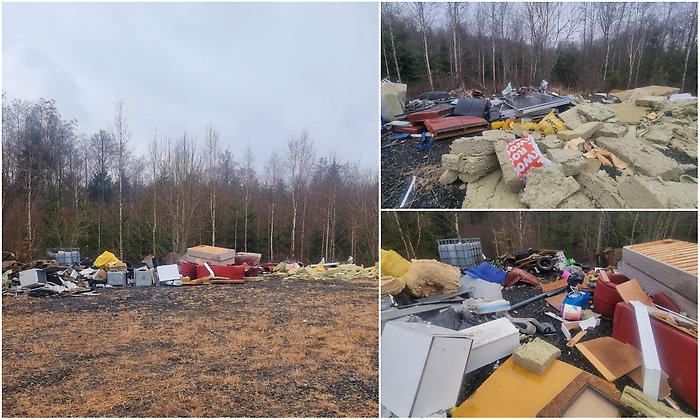 Dumpning av skräp i naturen - Harholma