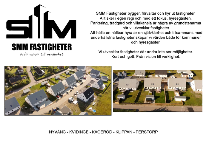 Infoblad från SMM fastigheter