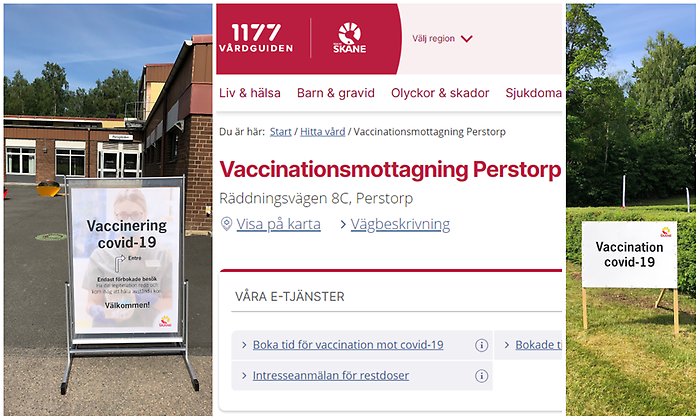 Vaccinationsnmottagning på Räddningsvägen i Perstorp är öppen sedan den 10 juni. Lediga tider kan bokas för ålderskategorin 35 år och äldre år