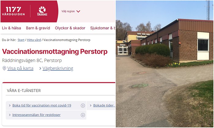 Vaccinationsnmottagning på Räddningsvä'gen i Perstorp öppnar från och med vecka 23. Redan nu går det att boka lediga tider för ålderskategorin 50-59 år